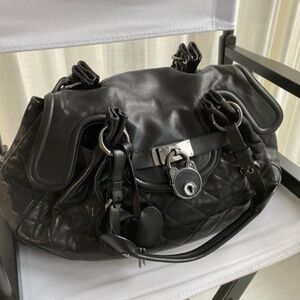 Authentic Pre-Owned Moschino Big Muffin Bag Black Nappa Leather